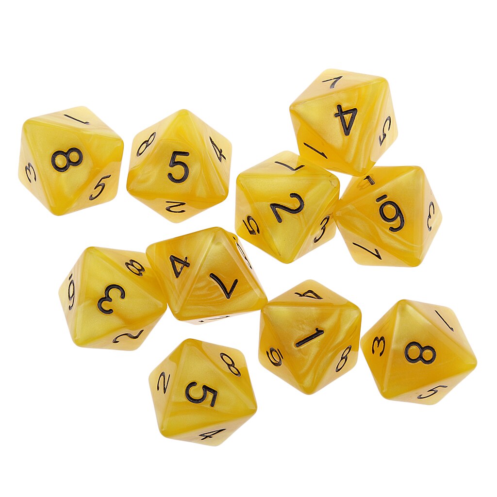 10pcs 8 Sided Dice D8 Polyhedral Dice Eight for Pa... – Vicedeal