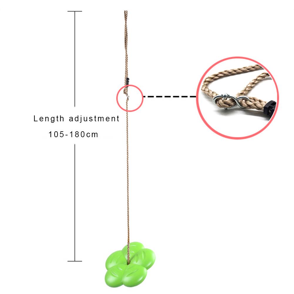 Balançoire de corde d'escalade avec noeud et ensemble de siège d'oscillation de disque, échelle de corde pour la balançoire extérieure de terrain de jeu d'arrière-cour d'arbre d'enfants, siège de tyrolienne