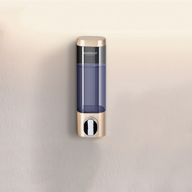 Wall-mounted Liquid Soap Dispensers Touch Bathroom Shampoo Dispenser For Shower Body Wash Kitchen Hand Sanatizer Container: gold 1 grid