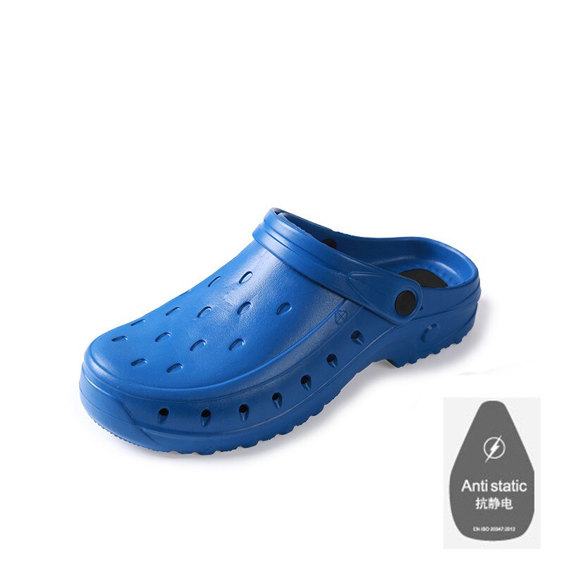Médico zapatos Unisex Doctor de zapatos para quirófano Anti-estática clínica Dental obstruir laboratorio limpio habitación de trabajo protectora zapatillas: darkblue / XL