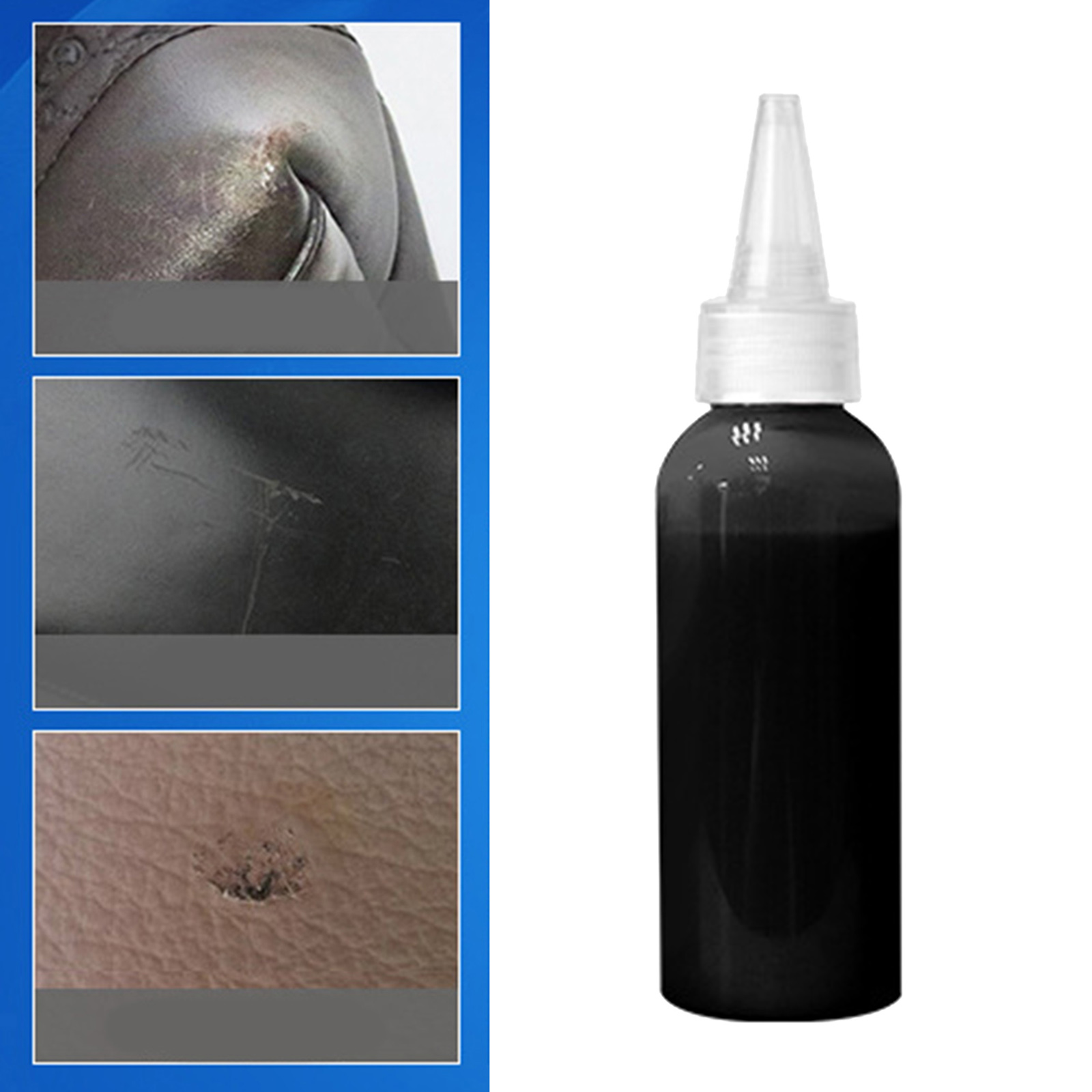 100ML Leather Dye Paint for Restoring &amp; Dyeing All Leathers Restoration: Black