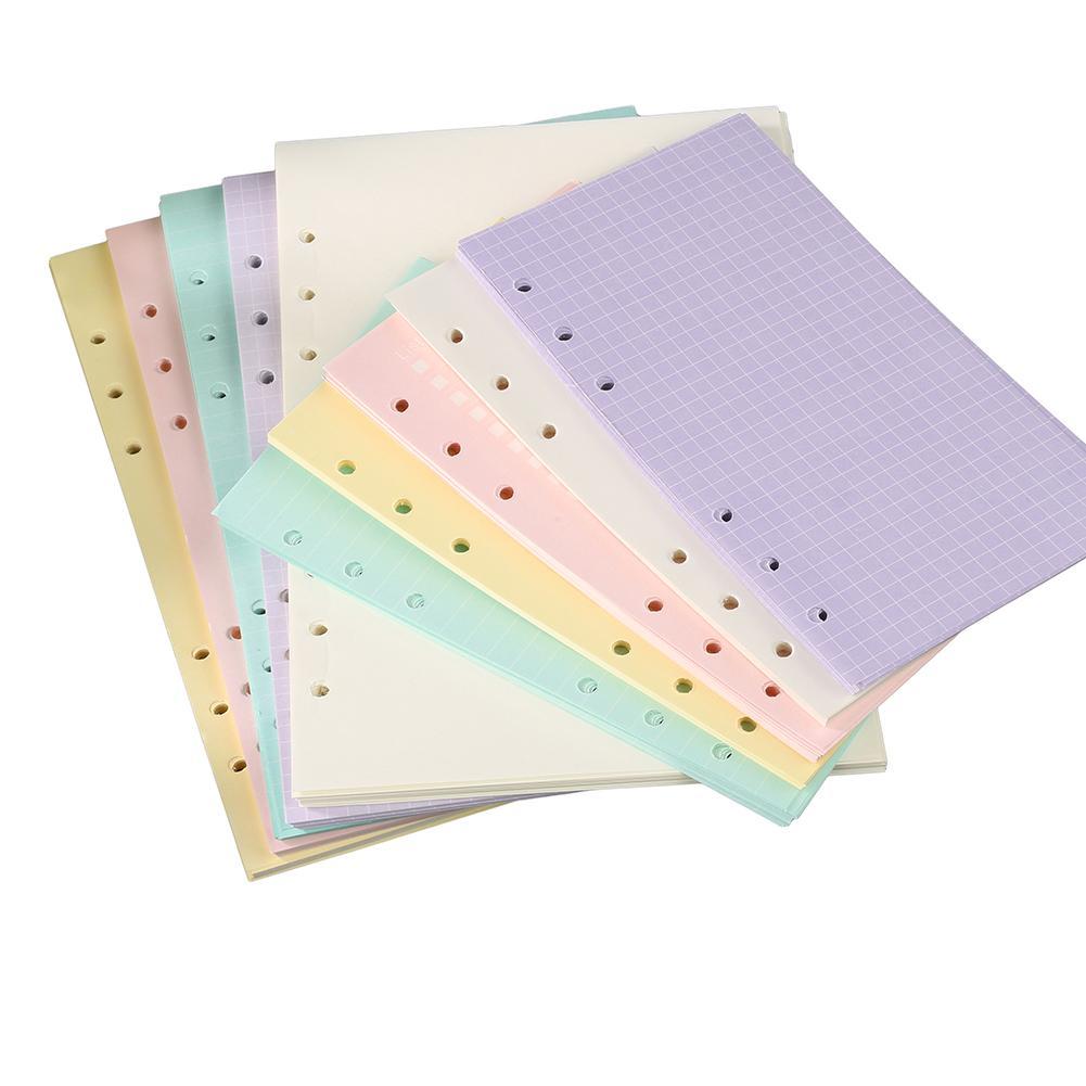 40 Sheets A5/A6 Filler Papers Loose-leaf Notebook 6 Holes Office School Supplies