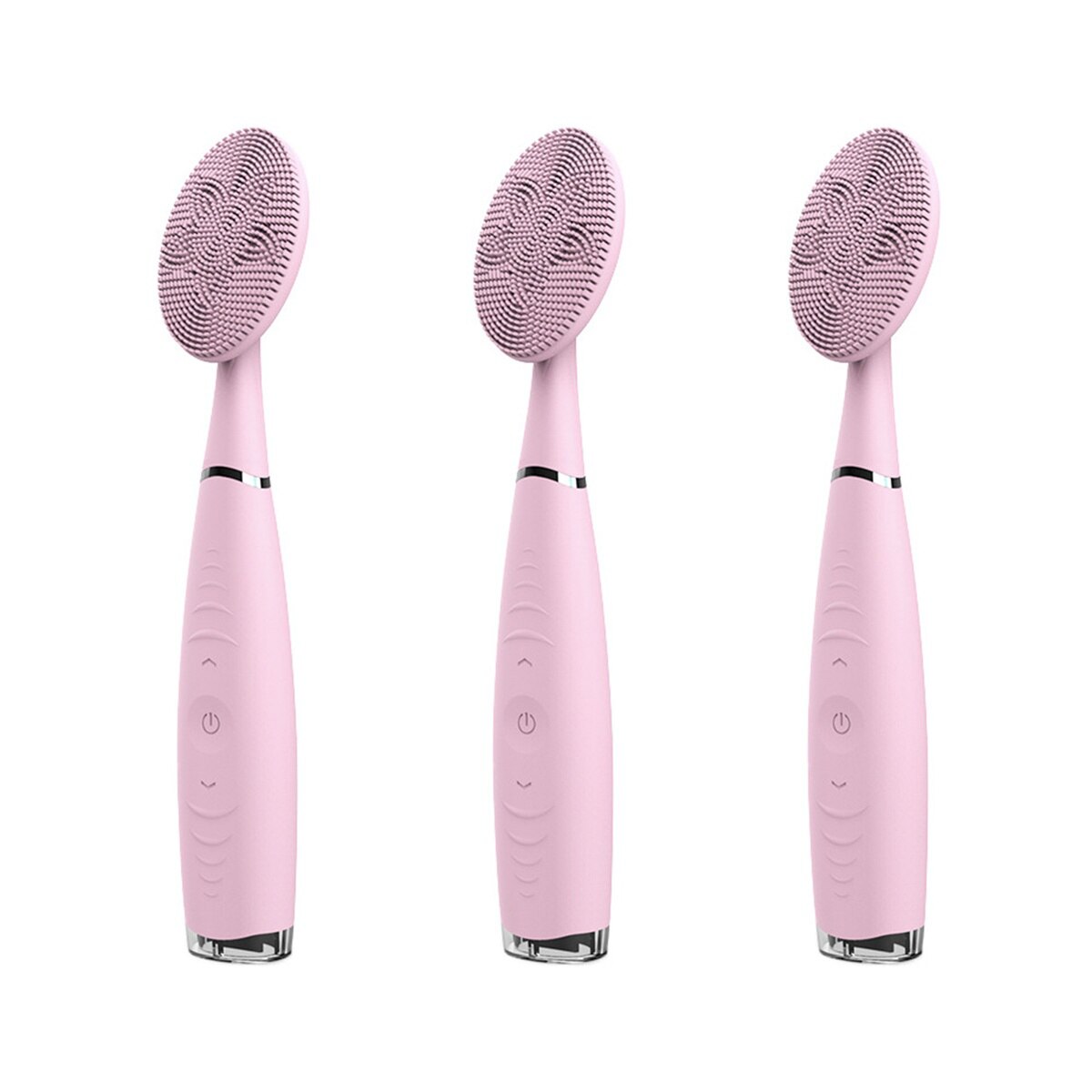 3pcs Handheld Facial Cleanser Electric Face Washing Cleaner Facial Cleansing Brush Pore Deep Cleansing Face Brush )