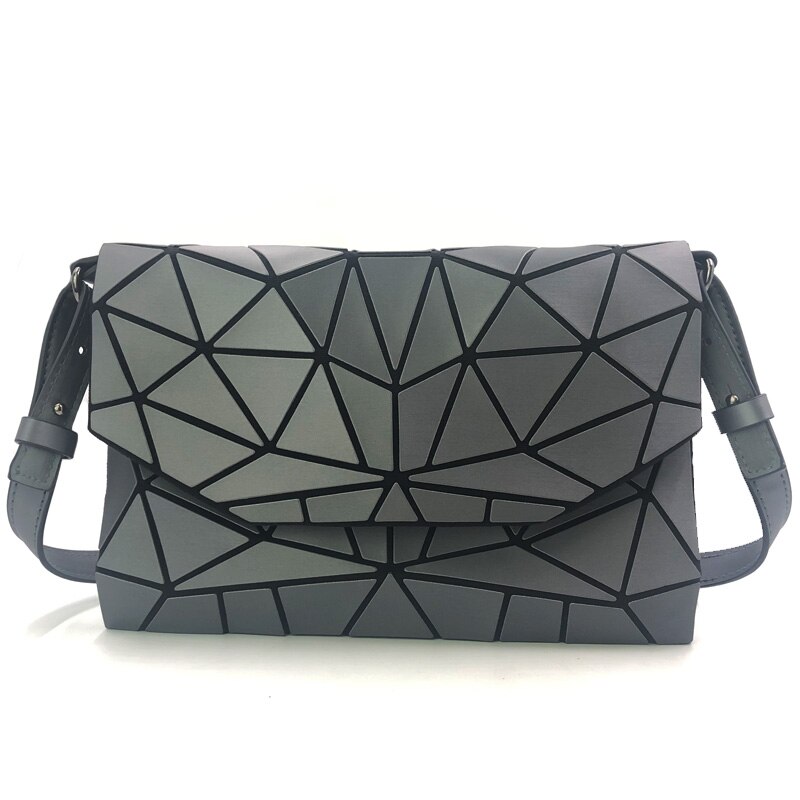 2021 nova luminosa mulher sacos de noite ombro saco meninas aleta bolsa moda geométrica xadrez casual embreagem sacos do mensageiro bolsa: Gray