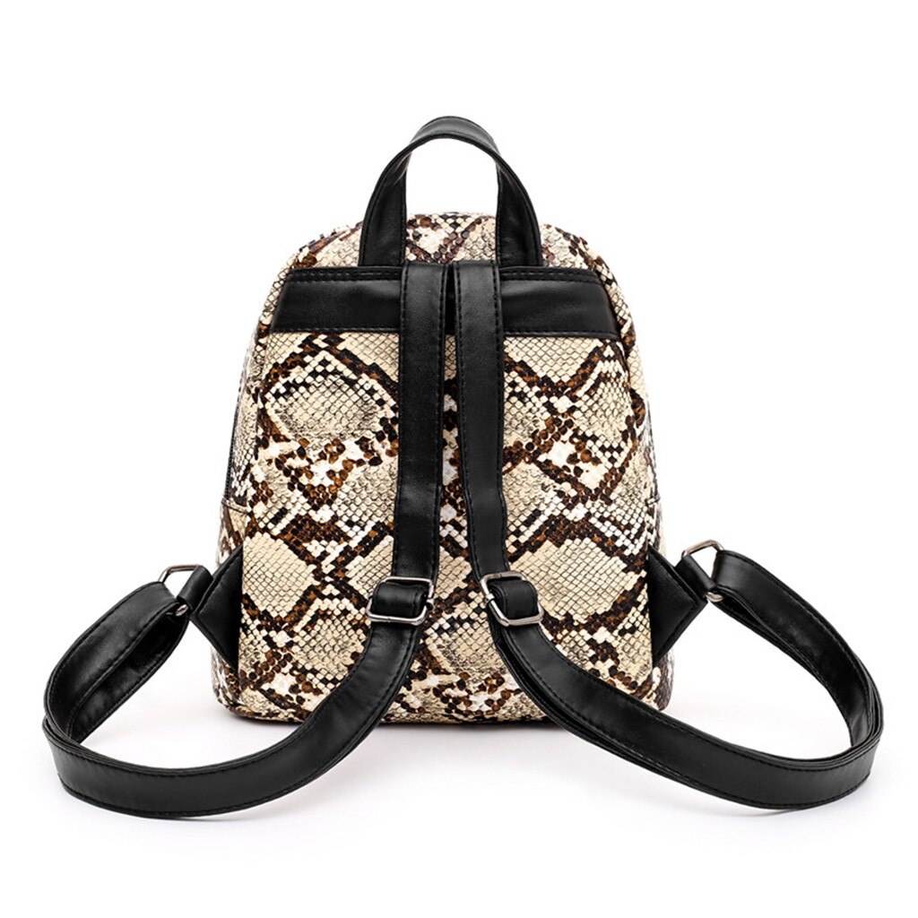 Backpack Women Pu Leather Female Backpacks Teenager Leopard Students Shoulder Backpack Bag Mochilas Mujer#35