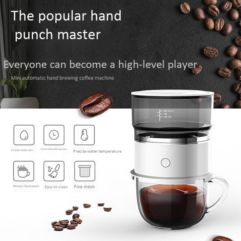 Automatische Mini Koffiezetapparaat, Draagbare Herbruikbare Elektrische Koffie Filter Machine, Koffie Druppelaar Pot