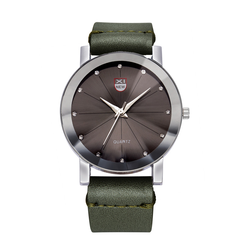 Relogio Masculino Xinew Goedkope Horloges Voor Mannen Mode Lederen Band Eenvoudige Quartz Polshorloge Erkek Barato Saat Zwart: Ivoor