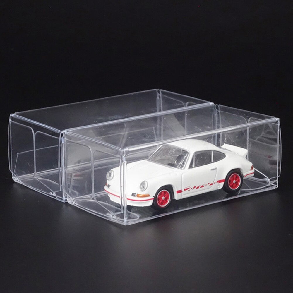 10 Pcs PVC Clear Toy Car Model 1/64 Dust Proof Display Protection Box