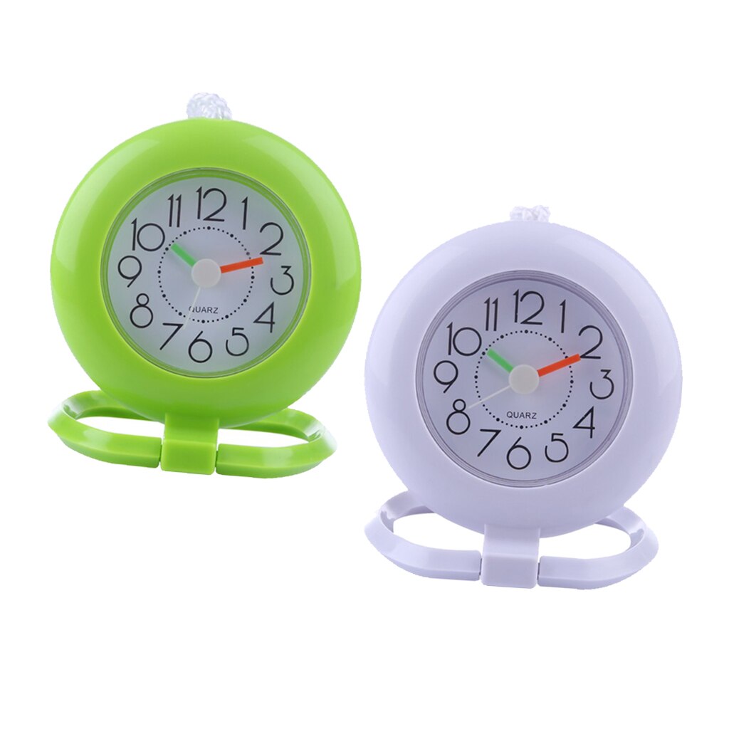 Horloge murale en ardoise pour salle de bain | Avec anneau, accroche-serviette, étanche, silencieuse, pour accrocher ou debout
