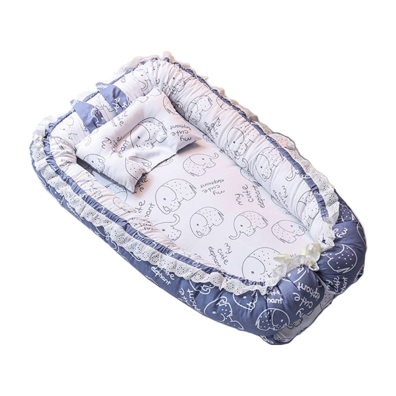 Bærbar baby seng spædbarn rejse søvn reden blød åndbar loungeseng  h55b: F