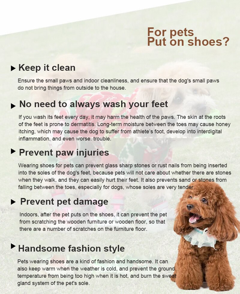 4Pcs/Set Booties Pet Dog Shoes Anti Slip Rain Boots Small Dogs Cotton Waterproof For Small Dog Clothes Pet Supplies