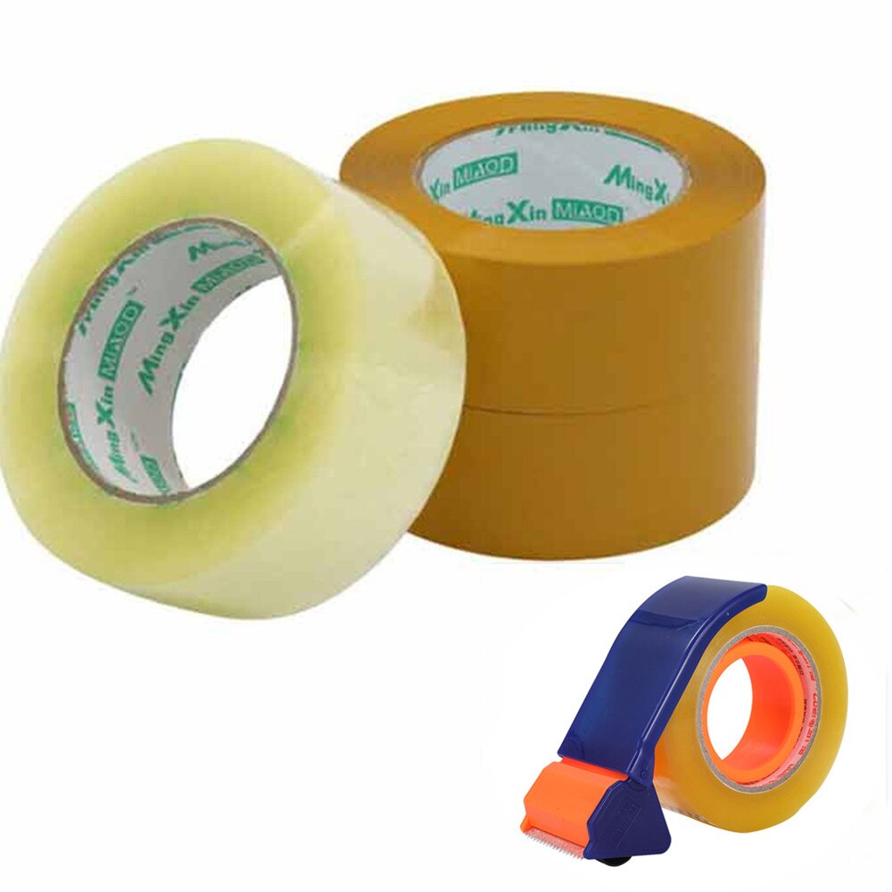 4.8*2.5Cm Clear Geel Pakket Doos Verpakking Tape Afdichting Plakband Kartonnen Zelfklevende Verpakking Accessoires Kantoorbenodigdheden