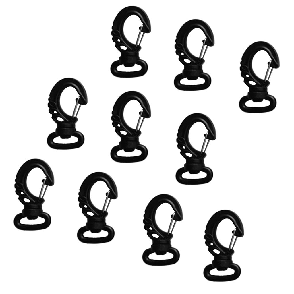 10 Pcs Scuba Diving Swivel Snap Hook Spring Clips Fits 20mm Webbing Strap Accessories