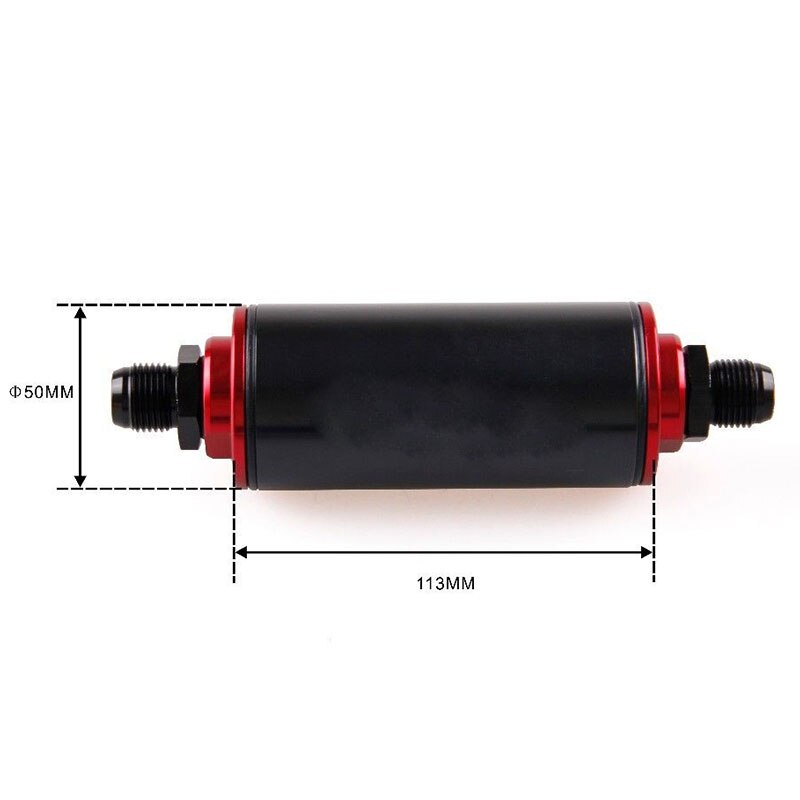 Universal 100 Micron AN10 Aluminum Fuel Inline Petrol Filter Car Truck