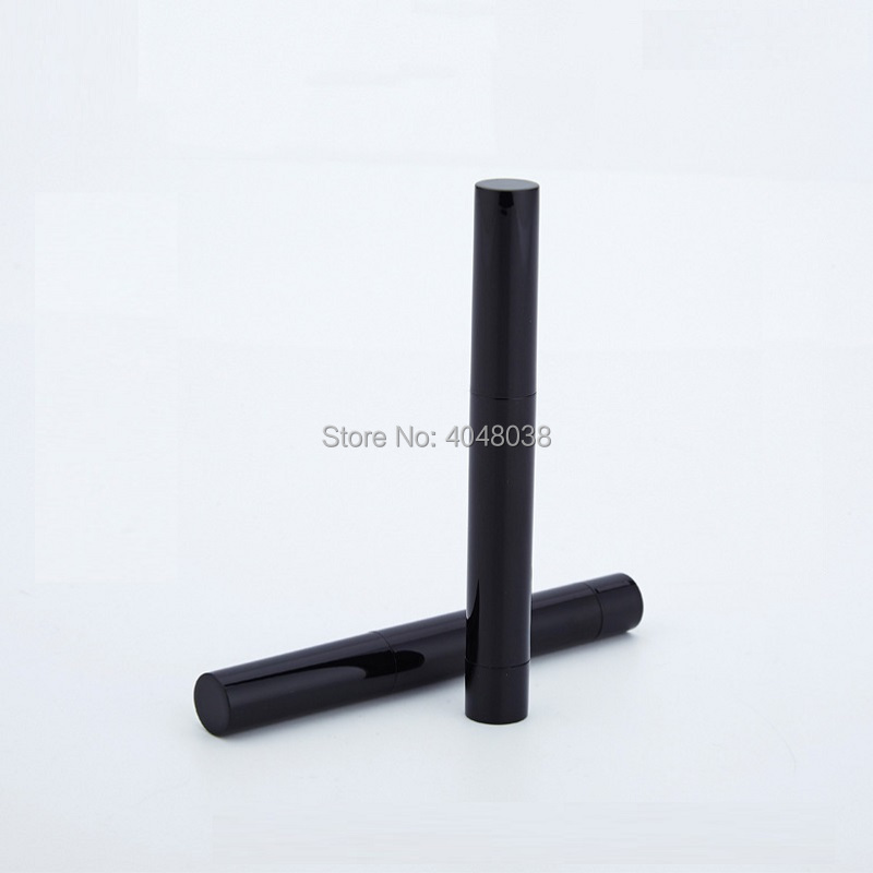 Lege Lipstick Buizen Ronde Zwarte Cosmetische Containers Lippenbalsem Buizen Direct Vullen Lipstick Container 8.1 Mm Lippenstift Pen30/50 stuks