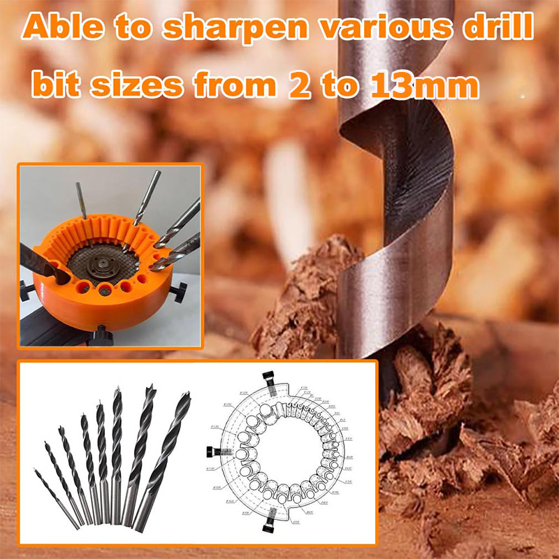 Drill Bit Sharpener Upgrade Multipurpose Drill Sharpener Angle Grinder Drill Bit Sharpener Power Drill Bit Grinding Tool