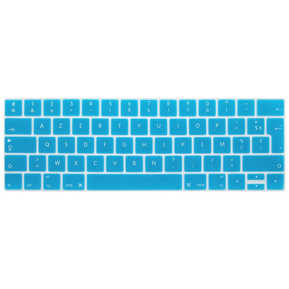 Französisch Sprache Tastatur Abdeckung Coque Clavier AZERTY gießen Für Macbook Profi Retina 13 15 TOUCHBAR Modelle A1706 A1707: skyblue