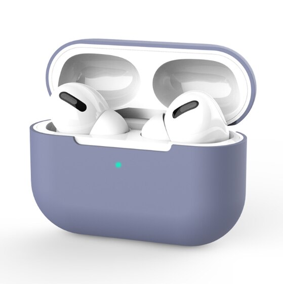 Funda de silicona para Apple Airpods Pro, funda inalámbrica con Bluetooth para Airpods 1 y 2, funda para auriculares para funda protectora de Airpods: 03 Lavender Purple
