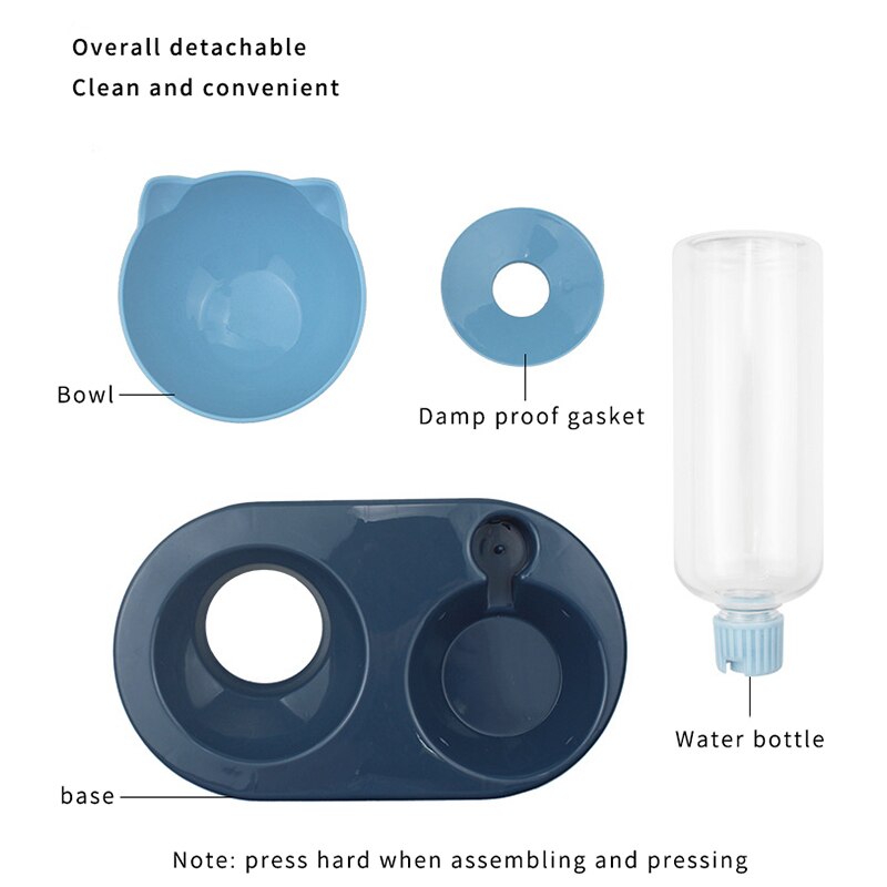 2-In-1 Huisdier Kat Kom Water Dispenser Automatische Water Opslag Kattenvoer Kom Water Container Kitten Drinken honden Feeder Waterer