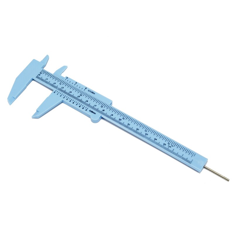 150mm/6 &quot; karbonfiber digital skyvelære 100mm/4 tommers plast vernier skyvelære måler elektronisk plast skyvelære skyve linjal måler: Plastblått