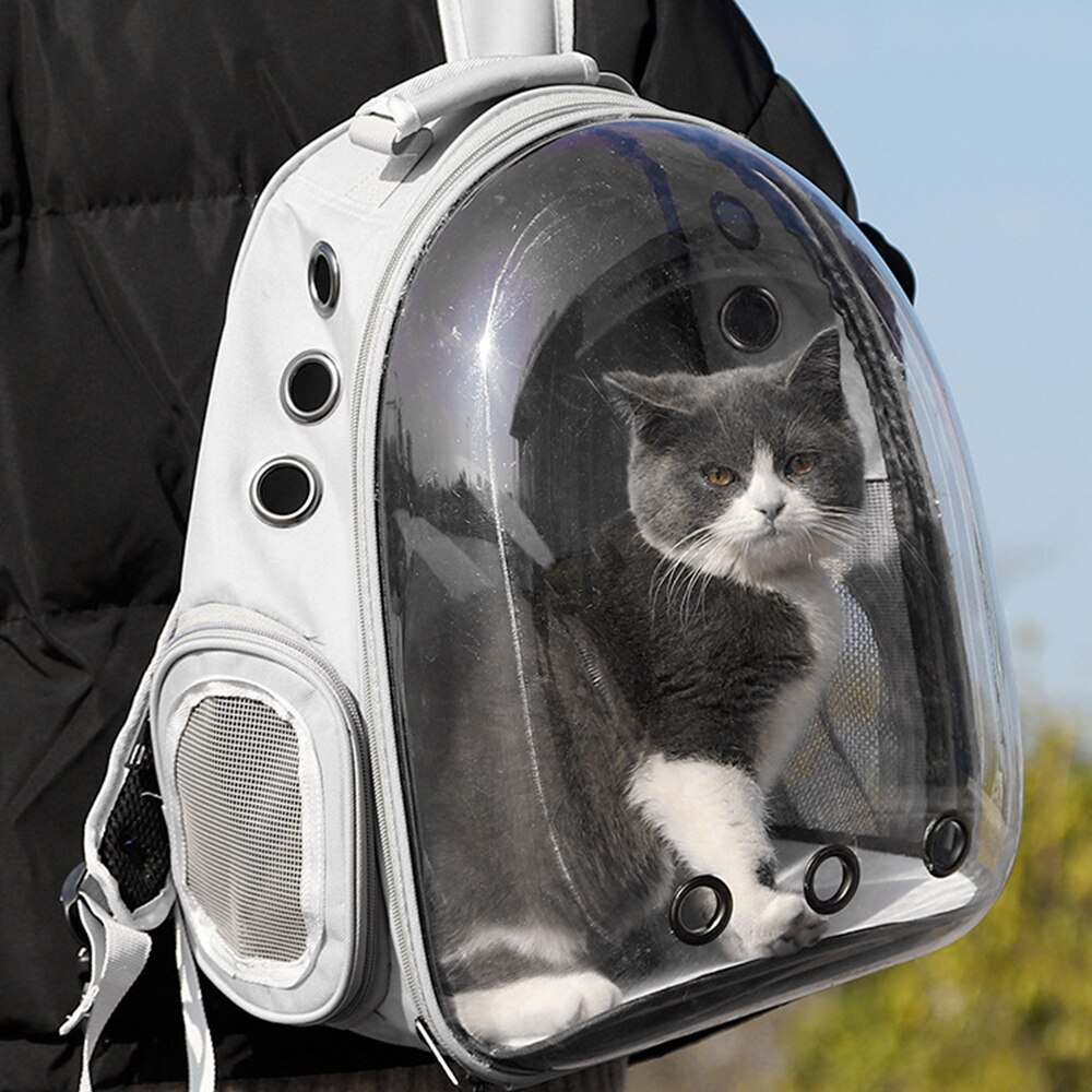 Pet Transport Cat Carrier Bags Bag Carrying For Cats Breathable Pet Carriers Small Dog Cat Backpack Travel Space Capsule Cage