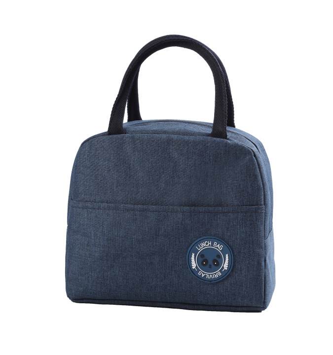 Brivilas cation – sac à lunch pour femmes, portable, étanche, fermeture éclair, boîte à déjeuner pour étudiant, sac isotherme pour bureau, pique-nique à l'école, à la: Navy