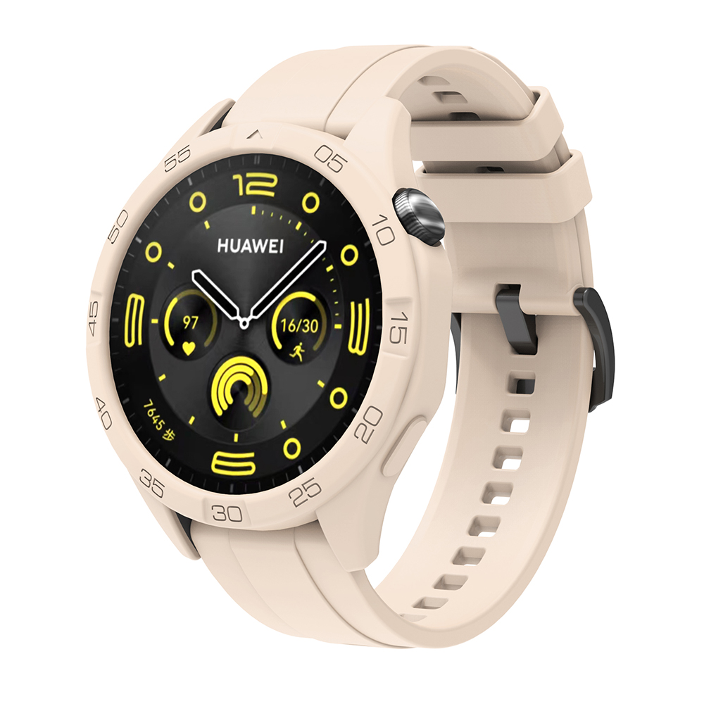 Silikonerem til huawei watch  gt4 gt5 46mm udskiftningsurrem + beskyttende etui