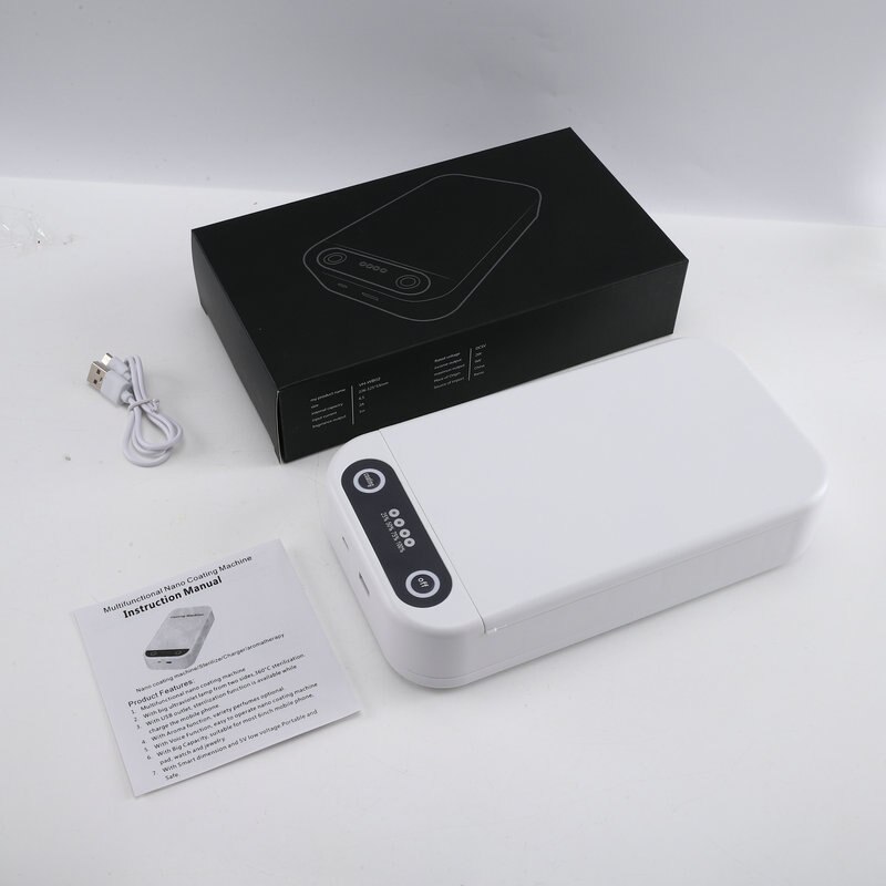 Portable Ultrasonic cleaner UV Sterilizer Box UVC Light Lamp With Wireless Charging for Watch Phone Aromatherapy Esterilizador: With wireless