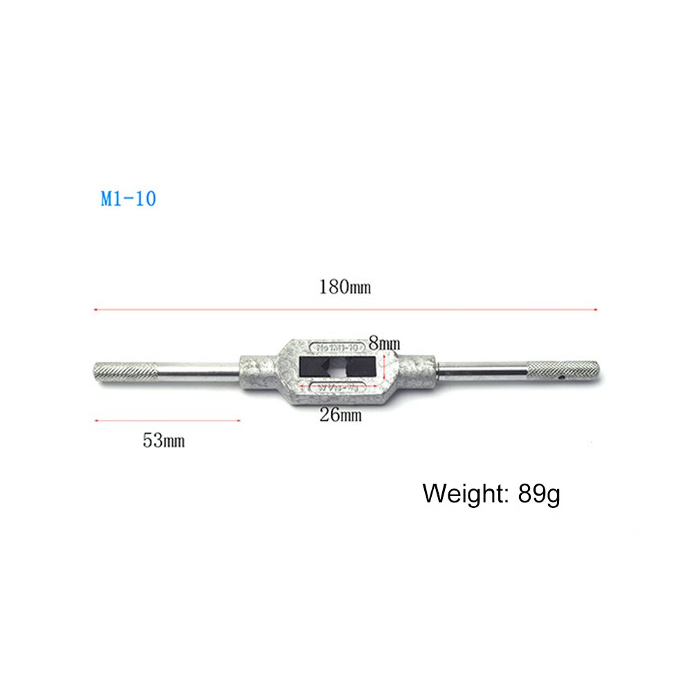 Llave de terraja de mano ajustable, M1-10, mango métrico de M1-12Thread, accesorios de herramienta para grifos y juego de troqueles