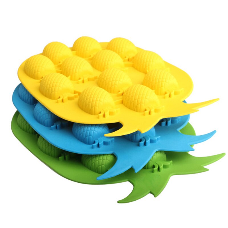 Molde de silicona para cubitos de hielo, molde para hacer hielo con forma de piña, molde para bebidas de de Bar, molde para hielo congelado, utensilios de cocina para beber DIY