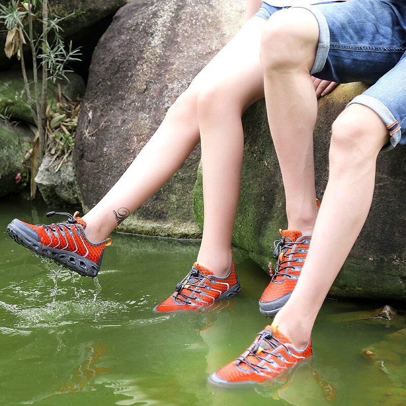 Schwimmen Upstream Schuhe Männer Frauen Fluss Schuhe Kinder Orange Strand Schnell Trocken Waten Turnschuhe Fischernetz Wasser Schuhe Größe