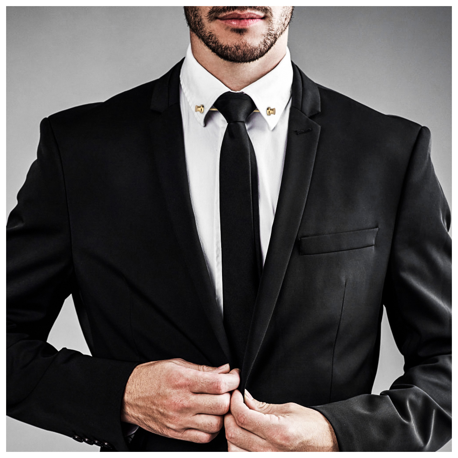 Clip para camisa de cuello, alfileres de camisa para hombre, Clip de corbata, broche de cuello estañado con caja, recuerdos de boda, Pin de solapa para hombre, gemelos