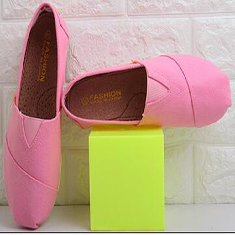 Dames canvas schoenen lazy's espadrilles dames platte schoenen meisjes loafers espadrilles dames platte schoenen hardloopschoenen roze