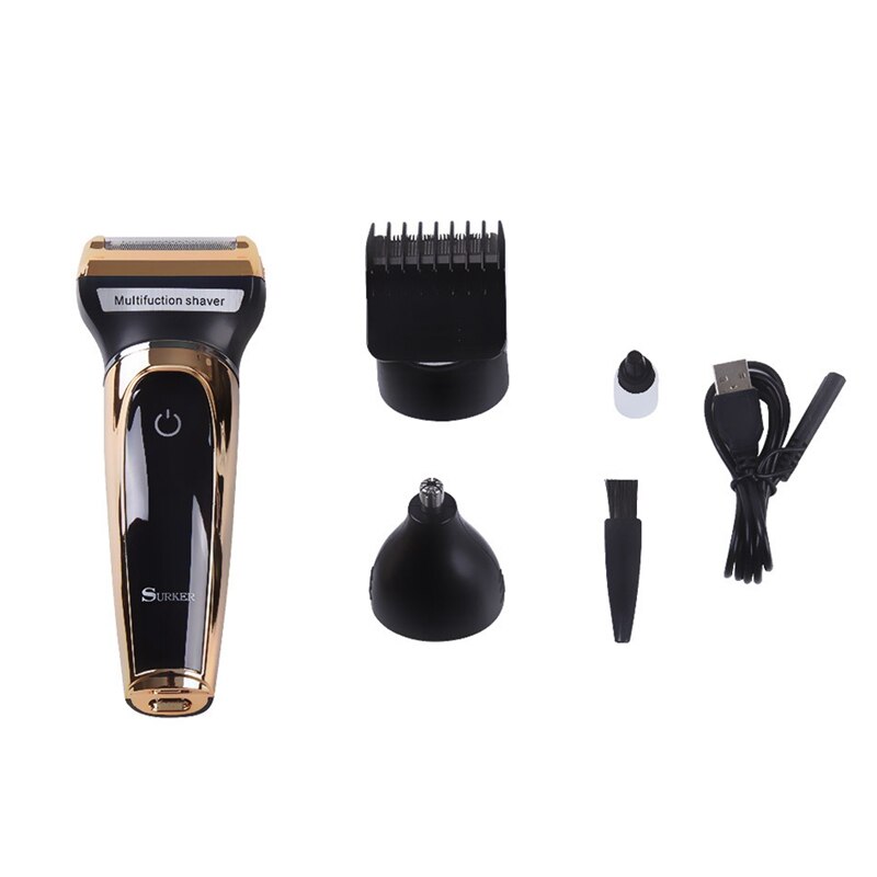 Surker Sk-903 Multifunktions Rasierer 3 in 1 Elektrische Kolben Rasiermesser Lcd Digital Haar Haarschneidemaschine Usb Ladung Ecke Nase Haar Tr