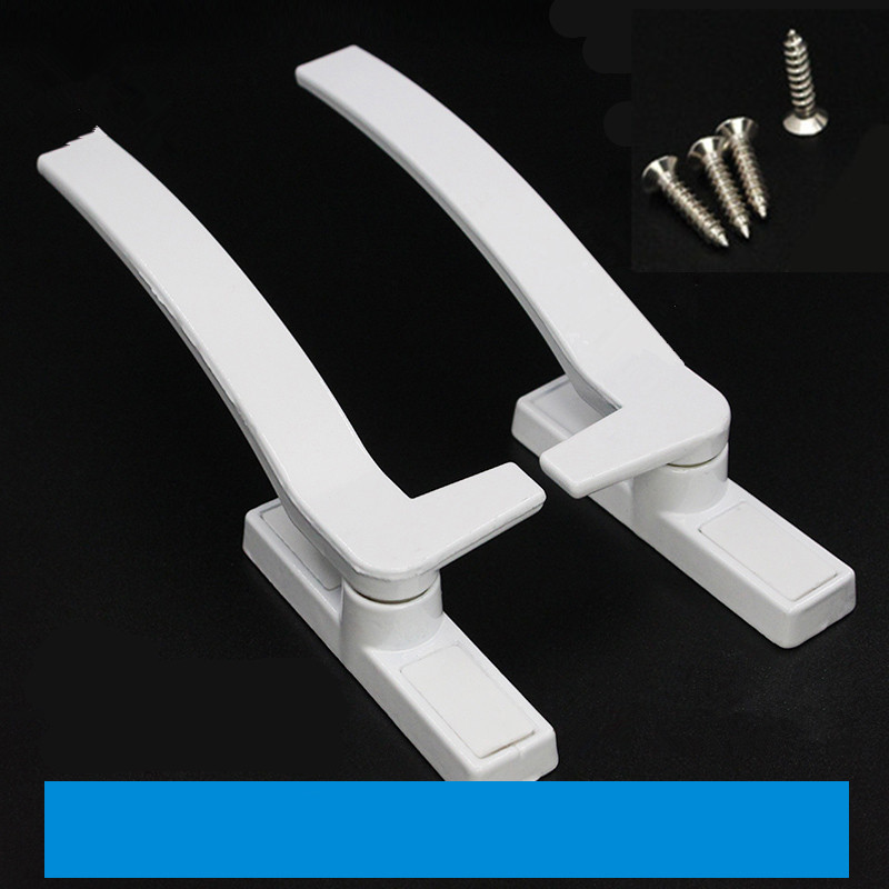 Upvc vit aluminiumlegering fönsterhandtag universal dörrhandtag nyckellåsning för dubbelglas vit dörrvridning