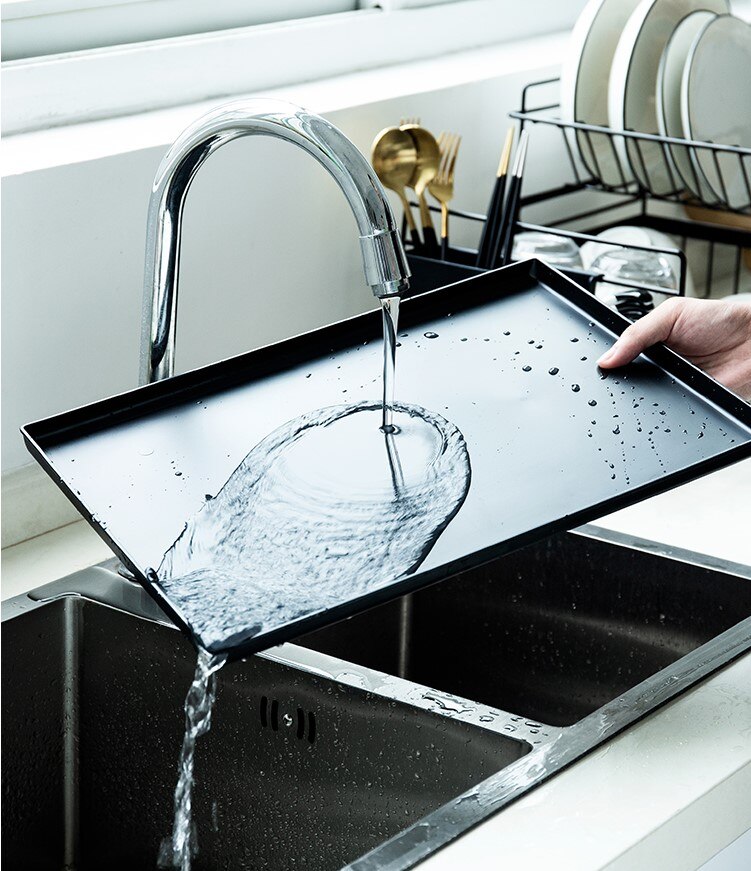 Dish Drying Rack Storage Holder Basket Plated Stainless Steel Washing Holder Kitchen Sink Dish Drainer Drying Organizer Shelf