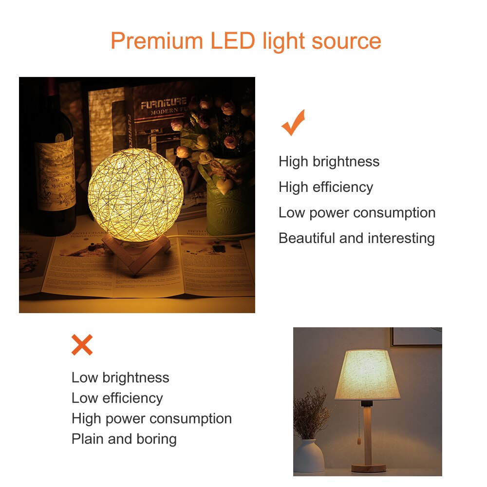 Usb Led Ball Warm Beautiful USB LED Ball Style Night Lamp With ... – Grandado
