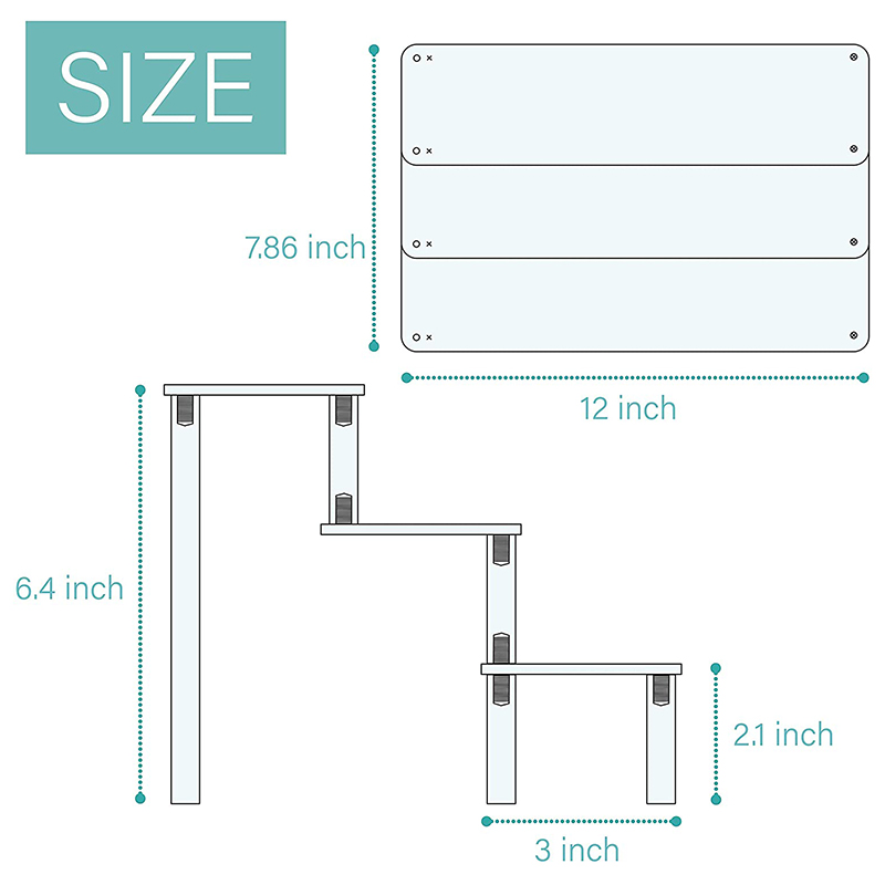 3-Layer Transparent Acrylic Display Stand Cake Tray Display Stand for Decoration and Storage