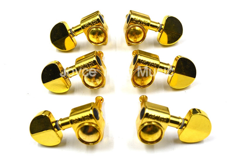 Grover Style Gold Semicircle Guitar Tuning Pegs Tuners Machine Head 3L+3R