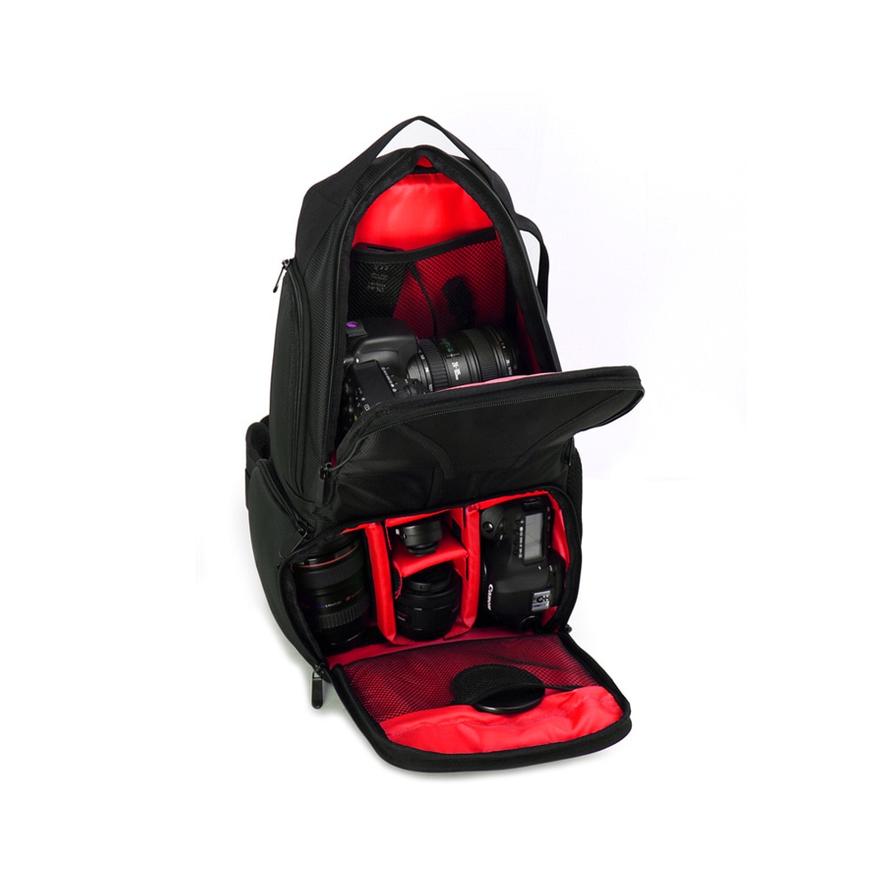 Mochila acolchada multifunción para cámara Digital de vídeo y fotos bolsa impermeable bolsa tipo bandolera para cámara pequeña a prueba de golpes