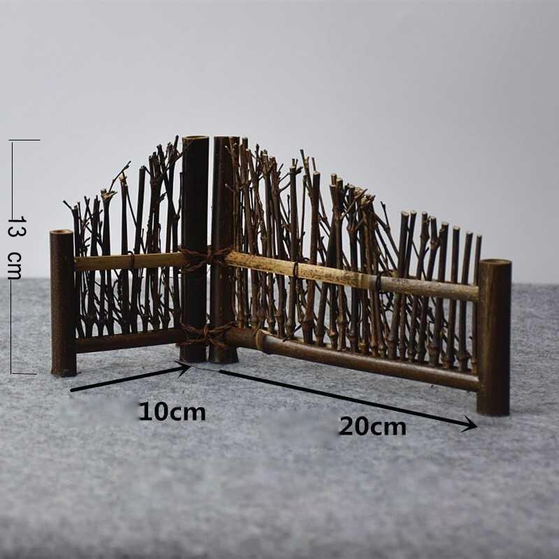 Purple Bamboo Fence Screen Tea Pet Fence Fence Photography Background Tea Table Decoration Tea Ceremony Accessories: M