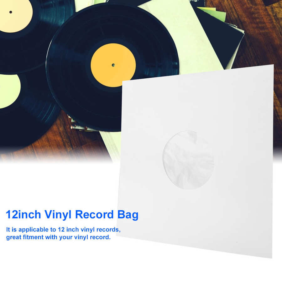20Pcs 12Inch Vinyl Record Bag Cover Protector Case Anti-Statische Cd Speler Beschermhoes Met Binnenzak of Niet