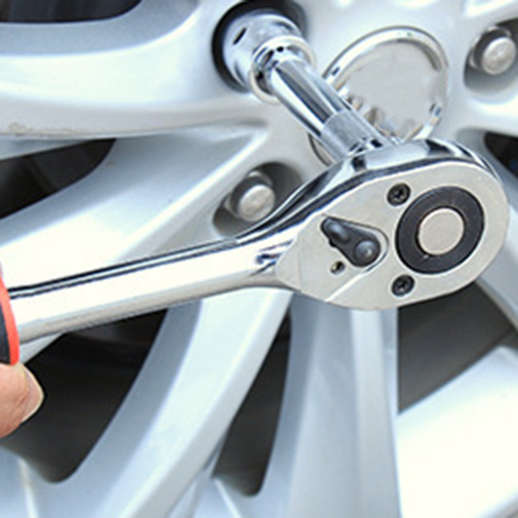 24 Teeth 1/4 3/8 1/2 inch Adjustable Extension Ratchet Handle Wrench Long Rotating Telescopic Socket Ratchet Wrench Spanner