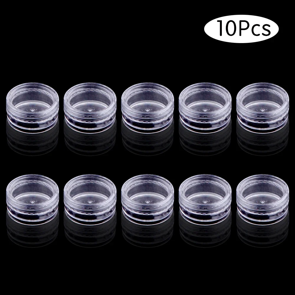 10/20/30/50 Stuks Lege Plastic Fles Sieraden Kraal Hervulbare Flessen Kleine Ronde Cosmetische Container Opslag potten Draagbare Doos: Licht Groen