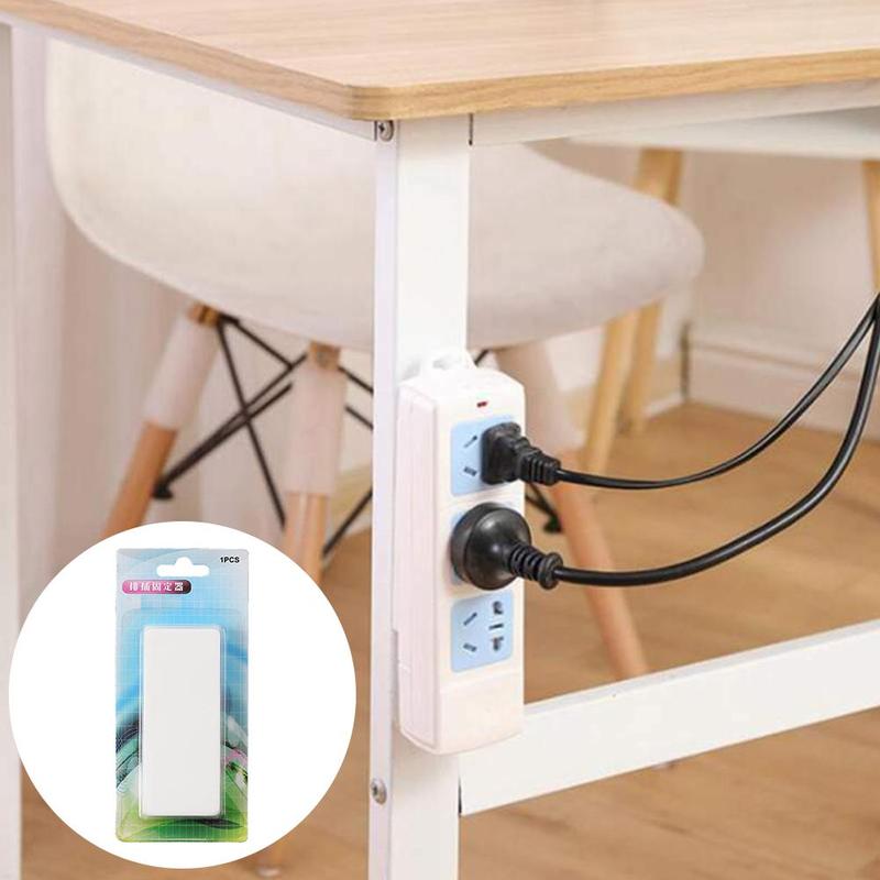 Wall Mounted Sticker Punch-free Plug Fixer Self-Adhesive Organizer Seamless Wire Holder Tool Fixer Strip Socket Home Cable H3F3