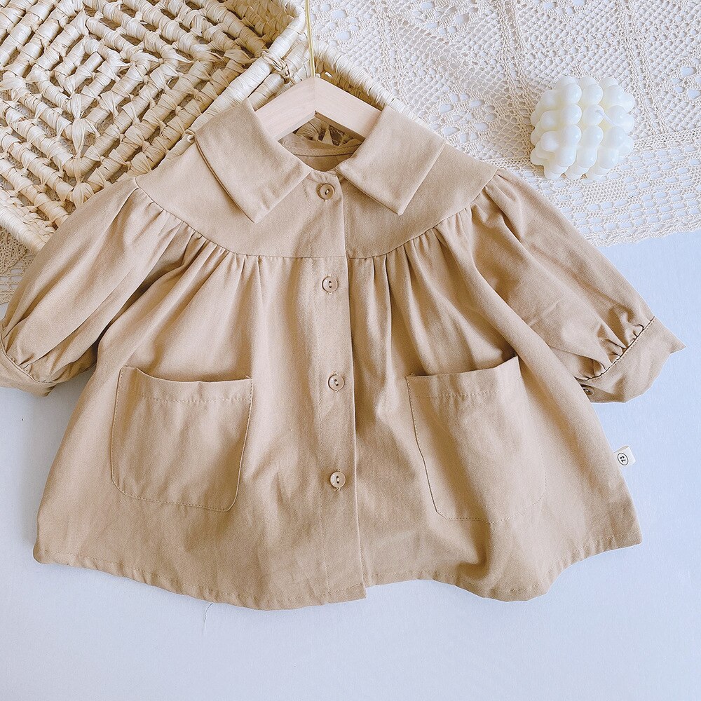 Baby girls jacket casual trench coats Kids Cotton Casual Jackets Children Clothes 0-8age