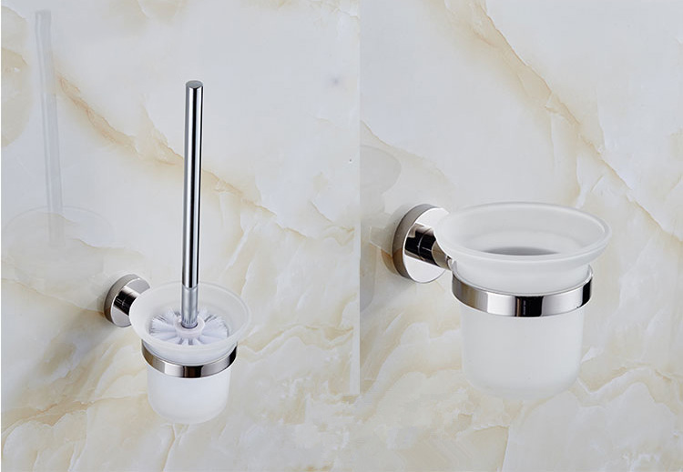 Ze stali nierdzewnej łazienka sprzętu zestaw chrom srebrny akcesoria łazienkowe zestaw piękne bazy łazienka produkty wiszące na ścianie: Toilet brush