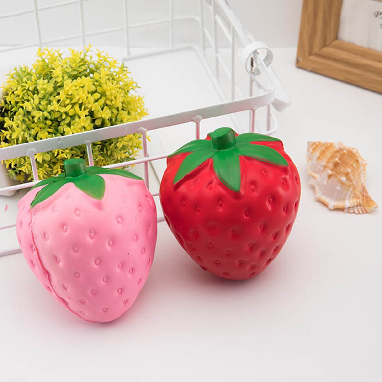 Stress Relief Obst Squeeze Dekompression Spielzeug Squishy Bunte Erdbeere Ball Blase Wulst Ball Prise Vent Ball Anti-Stress-Spielzeug