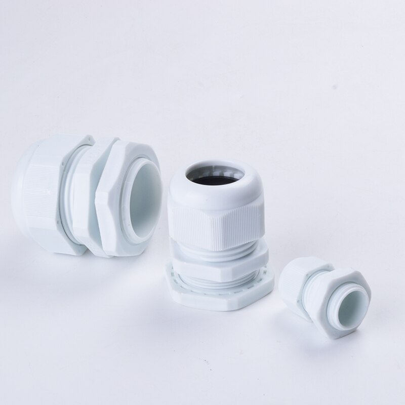 10 sztuk M12 M16 M18 M20 M22 M24 nylonowe dławnice kablowe, stawów i IP68 plastikowy robić kabla zamocowana głowica