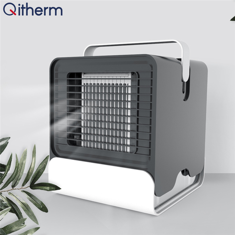 Mini klimaanlæg bærbar luftkøler med led lys usb personlig plads køler ventilator luftkøler ventilator til hjemmekontor skrivebord